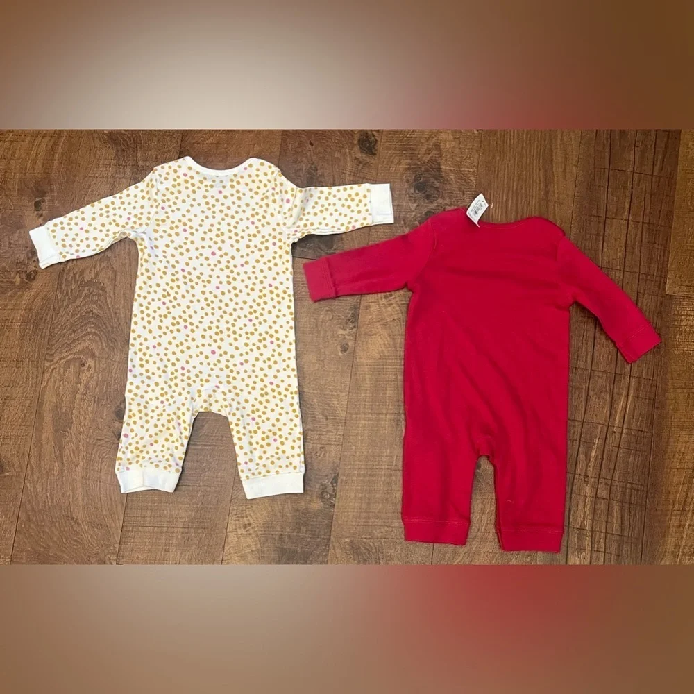 NWT baby girl 2 piece outfit romper set 3-6 months old navy